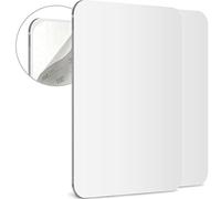 Mavoro 17.5 x 22.5cm Shaving Mirror for Shower | 3M Adhesive Shower Mirror | Acrylic - Unbreakable | Less Fogging | Sleek Frameless | Peel and Stick | Glassless Safety Kids Mirror (2 pack)