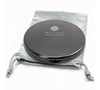 Mavoro Magnifying Compact Mirror | 1x/10x Magnification | 10cm Small Pocket Purse Double Sided Travel Makeup Mirror | Folding Portable Hand Compact Mirror for Handbag and Purses (Black)