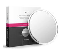 Mavoro Magnifying Mirror with Suction Cups with 10X Magnification. Portable Travel Makeup Mirror, Magnified Cosmetic Mirror (10X)