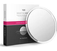 Mavoro Suction Cup Magnifying Mirror - Triple Suction Cup Stick On, 10X Magnification Travel Makeup Mirror