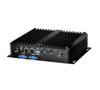 Mavsloly Fanless Industrial PC, Mini Computer with Core i7-5500U, 8G RAM 128G SSD, Dual LAN, 2*COM RS232, Wi-Fi 5, 1*HDMI 1*VGA, Low Power, Support Wake On LAN/Auto Power On, Windows 10 Pro