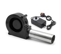 MAVTON 97mm Centrifugal Blower 5500RPM Steel Pipe BBQ Kit | 97x33mm palm-sized 58CFM 5500RPM, steel pipe BBQ fireplace forge, variable speed controller UK fused plug, 4-piece kit