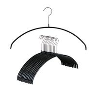 Mawa by Reston Lloyd Euro Series Non-Slip Space Saving Clothes Hanger for Shirts & Dresses Style 40/P Set of 12 Black