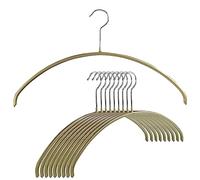 Mawa by Reston Lloyd Euro Series Non-Slip Space Saving Steel Clothes Hanger for Shirts, Dresses, Sweaters, Style 40/P, Gold