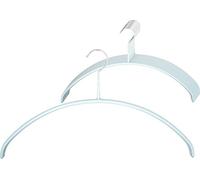 MAWA Hanger for Clothes, Economic P, Set of 10, Space Saving and Non-Slip, Round-Shaped, Top Hanger for T-Shirts and Jumpers, 360° Rotatable, with Anti-Slip Coating, 36 cm, White