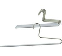 MAWA Hanger for Trousers, KH, Set of 10, Hangers for Clothes, Space Saving and Non-Slip, Perfect for Jeans, Fabric and Suit Pants, with Anti-Slip Coating, 35 cm, Silver