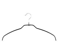 MAWA Hanger, Set of 20, Slim, Ultra Thin, 50% Space-saving, Non-slip, Perfect for Knitwear, Silk Shirts and Delicate Fibres, 360° Swivel Hook, Durable, Anti-slip Design, 42 cm, Black
