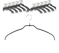 MAWA Light Clothes Hangers, Set of 100 50% Space Saving Non-Slip Hangers, Ideal for Shirts and Blouses with 360° Rotating Hook and Non-Slip Coating, 42 cm, White