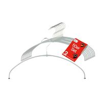 MAWA Light Clothes Hangers, Set of 50 Space-Saving and Non-Slip Hangers, Ideal for T-Shirts, Tops and Lightweight Jumpers, with 360° Rotating Hook and Non-Slip Coating, 40 cm, Silver