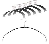 MAWA Light Clothes Hangers, Set of 50 Space-Saving Non-Slip Hangers, Ideal for T-Shirts, Tops and Lightweight Jumpers, with 360° Rotating Hook and Non-Slip Coating, 40 cm, Black