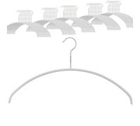 MAWA Set of 50 Space Saving Non-Slip Clothes Hangers Ideal for T-shirts and Sweaters with 360° Rotating Hook and Non-Slip Coating, 40 cm, White