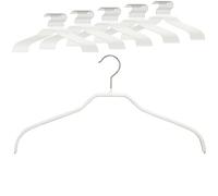 MAWA Set of 50 Space-Saving Non-Slip Hangers for Shirts and Blouses with 360° Swivel Hook Non-Slip Coating 41cm White