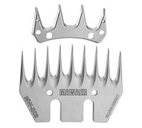 MAWAER 9 Teeth Sheep Shears Replacement Blades for fit Oster, Lister, Heiniger Sheep Clippers, Detachable Animal Trimmer Shears for Grooming Goats, Lambs, Llamas, Alpacas (9 Tooth)