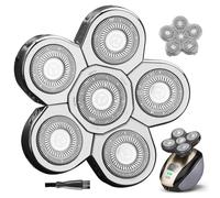 MAWAER Universal 6 Blades Head Shaver Replacement Heads Compatible with Freedom Gold Shaver and Some Brands.