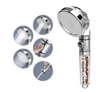 MAWANS Ionic Shower Head, High Pressure Handheld, Water Filter Shower Heads for Hard Water, Eco-Stop Function, 3 Modes Adjustable, Water Saving