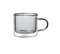 MAWERDCXG Breakfast Latte Coffee Cup Double Layer Glass Water Cup with Handle Household Coffee(D)