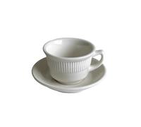 MAWERDCXG Breakfast Latte Coffee Cup White Mini Coffee Cup and Saucer Set, 200ml Home Use Afternoon Tea Cups for Latte, Cappuccino, and Mug