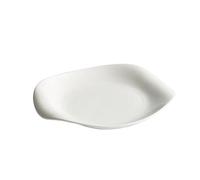 MAWERDCXG Dinner Plates 9.5-inch Western Steak Dinner Plate Household Ceramic Hotel Tableware White Deep Soup Dish Restaurant Playes(12.5 in)