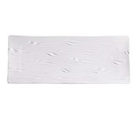 MAWERDCXG Dinner Plates Embossed Rectangular Flat Plate, Ceramic Long, Sushi, Restaurant Sashimi Platter Playes(L)