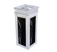 MAWERDCXG Outdoor Garden Trash Can Trash Can Outdoor Garbage Enclosure Inside Commercial Waste Container with Stainless Steel Ashtray Storage Bin(A)