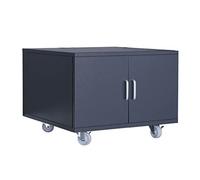MAWERDCXG Printer Stand Mobile Countertop Printer Stand with Roller Stainless Steel Work Cart for Office Storage & Organization Furniture Desk Accessories(Black)