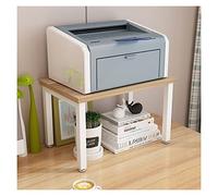 MAWERDCXG Printer Stand Printer Desk Stand with Storage Kitchen Shelf Office Home Desktop 2 Layer Fax Rack & Organization File Desk Accessories(B)
