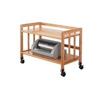 MAWERDCXG Printer Stand Printer Stand File Rack Magazine Rolling Double Storey for Home School Office Storage & Organization Desk Accessories(A)