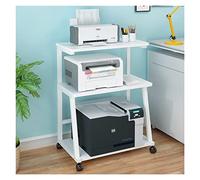 MAWERDCXG Printer Stand Printer Stand Home Floor-standing Three-layer Copier Rack Office Removable Kitchen Multifunctional Organizer Shelf Desk Accessories(B)