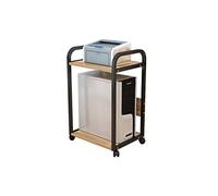 MAWERDCXG Printer Stand Removable Storage Shelf Printer Stand CPU with Pulley Bookshelf for Office Bedroom and Kitchen Desk Accessories(A)