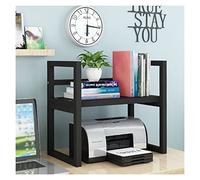 MAWERDCXG Printer Stand Vertical Printer Storage Rack File Organizer 2 Storey Cabinet Desktop for Home Organizers and for Office Desk Accessories(B)
