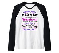 Mawmaw A Big Cup of Wonderful Funny Maw Maw Birthday Raglan Baseball Tee