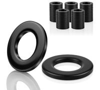mawmuaw 60 Pcs M4 Washers 304 Stainless Steel Washer M4x9 mm Black Round Spacers Penny Flat Washers for Screws Bolts Nuts Office Home Outdoor Repair