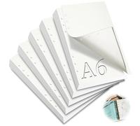 mawmuaw A6 Refill Paper Blank, 5 Pack Refill Pad 300 Sheets/600 Pages