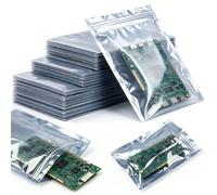 mawmuaw Antistatic Bag 20 Pcs, 21x30cm Anti Static Bags with 20 Pcs Labels | Self-sealing, Reusable, Open Top, CPP+PET Double-Layer, Anti Static for Electronic Device GPU Hard Drive SSD HDD Motherboard