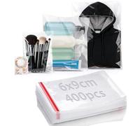 mawmuaw Cellophane Bags 400 Pieces Clear Self Adhesive Plastic Bags 6x9 cm Reusable OPP Small Self Seal Cookie Bag for Biscuits Sweets Bread Jewellery DIY Handmade