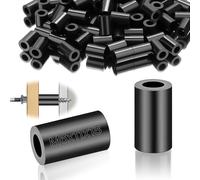 mawmuaw Nylon Spacers M6, 50 Pcs Plastic Washers Spacers Black 11x18 mm | ABS Round Washer, Spacer for Screws, Thick M6 Washers, Non Threaded, Standoff Spacer, Insulation, for M6 Screws
