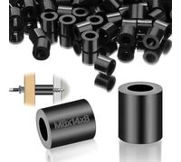 mawmuaw Nylon Spacers M8, 50 Pcs Plastic Washers Spacers Black 14x8 mm | ABS Round Washer, Spacer for Screws, Thick M8 Washers, Non Threaded, Standoff Spacer, Insulation, for M8 Screws