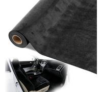 mawmuaw Self Adhesive Suede Fabric Black Velvet Fabric 200x40 cm Self Adhesive Faux Suede Felt High Density Stretch Film for Car Cockpit Interior Dashboard Wrap DIY Furniture Sofas Jewelry Drawer