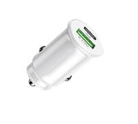 MAX 100W PD20WPD30W/QC3.0 Car Cigarette Lighter Charger with Ambient Light USB Super Fast Charge Dual Ports Charging(WHITE QC PD20W)