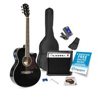 MAX 173.170 ShowKit Beginner Electric Acoustic Guitar Starter Pack Black
