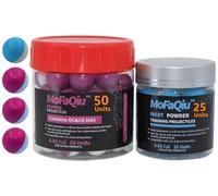 MAX 68 Cal(OCandCS) Pepper Balls,nanometer Ultrafine Powder, Diffusion Radius Increased by 80%, Fracture Groove Design,Laser Mirror Seamless Welding (50 Pepper Ball+25 Inert Ball)