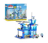 MAX Adventure Police Station Playset (318 pieces) Building Bricks Toys For Kids 5+ Create Vehicles and More Unbox Discover, Major Brand Compatible