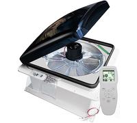Max Air Ventilation for Motorhome Roof Ventilator Reversible Exhaust Fan, Extremely Quiet Continuous Ventilation RV 12V Remote, with 14" Semi-Transparent