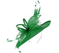 Max and Ellie Ascot Disc Headpiece in Emerald, size: One Size
