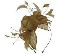 Max and Ellie Diamante Fascinator in Taupe, size: One Size