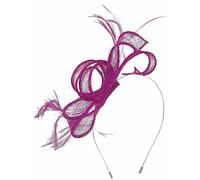 Max and Ellie Sinamay Fascinator in Damson, size: One Size