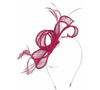 Max and Ellie Sinamay Fascinator in Rouge, size: One Size