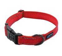 Max and Neo NEO Nylon Buckle Reflective Dog Collar - We Donate a Collar to a Dog Rescue for Every Collar Sold (Medium, RED)