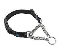 Max and Neo Stainless Steel Chain Martingale Collar - We Donate a Collar to a Dog Rescue for Every Collar Sold (Large, Black)