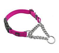 Max and Neo Stainless Steel Chain Martingale Collar - We Donate a Collar to a Dog Rescue for Every Collar Sold (Large, Pink)